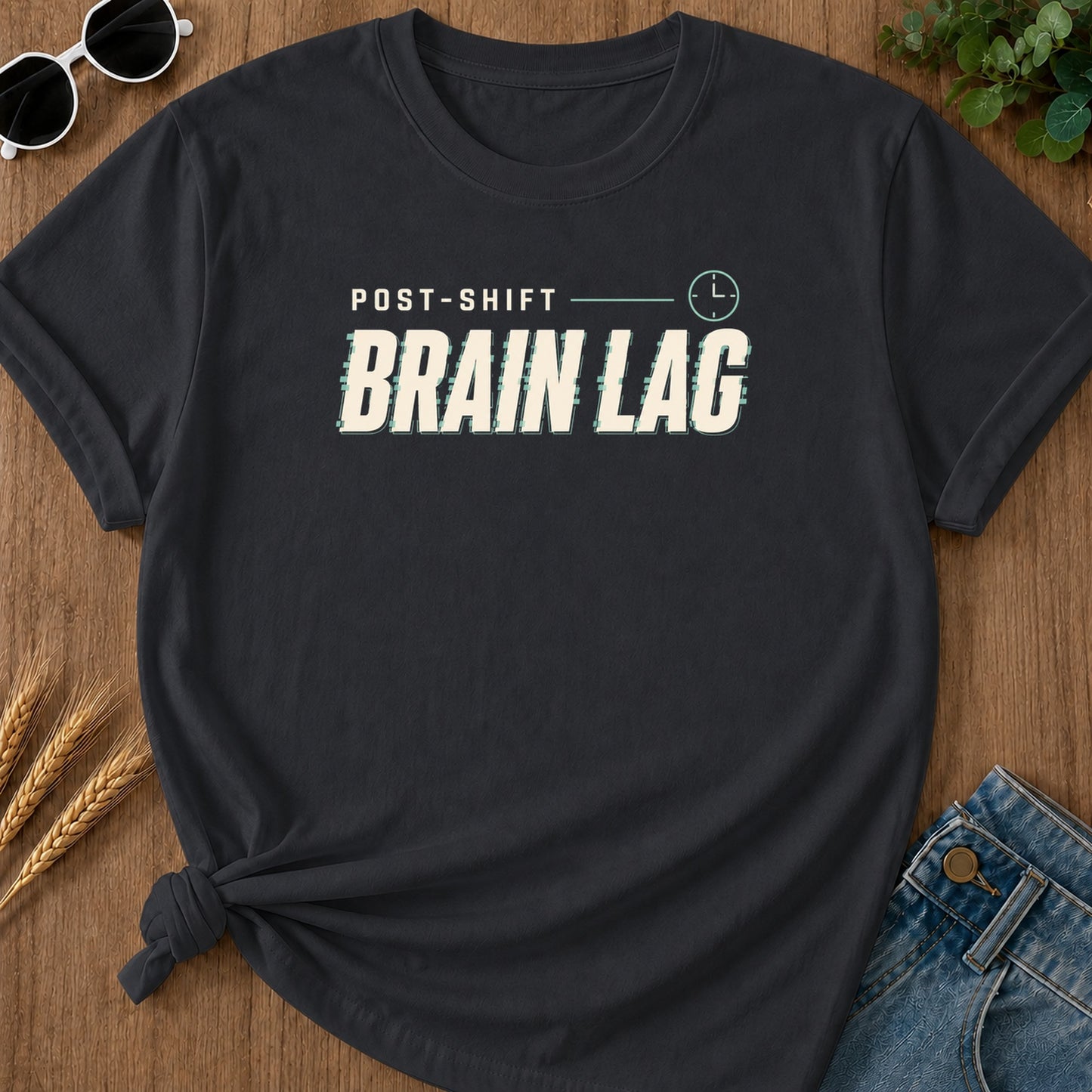 Post Shift Brainlag T-Shirt - Graphite Mockup
