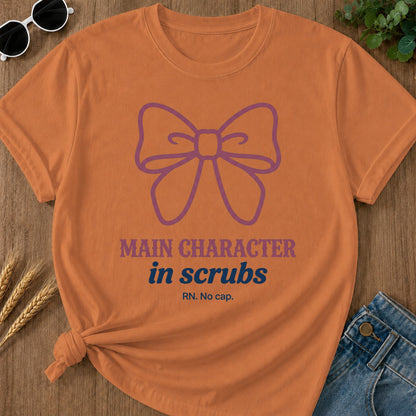 Main Character Scrubs T-Shirt - Yam Mockup