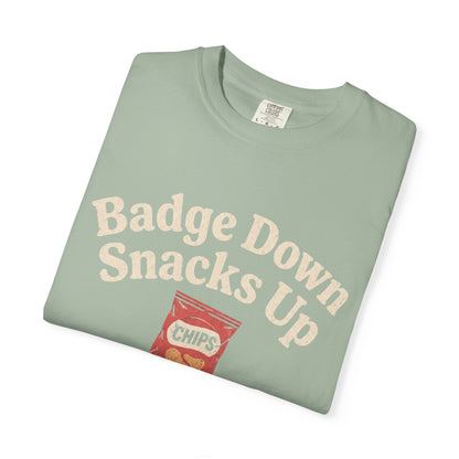 Badge Down Snacks Up