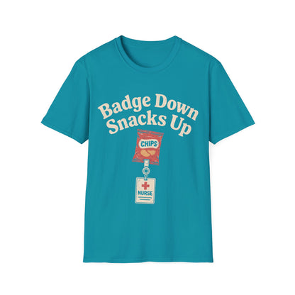Badge Down Snacks Up T-shirt