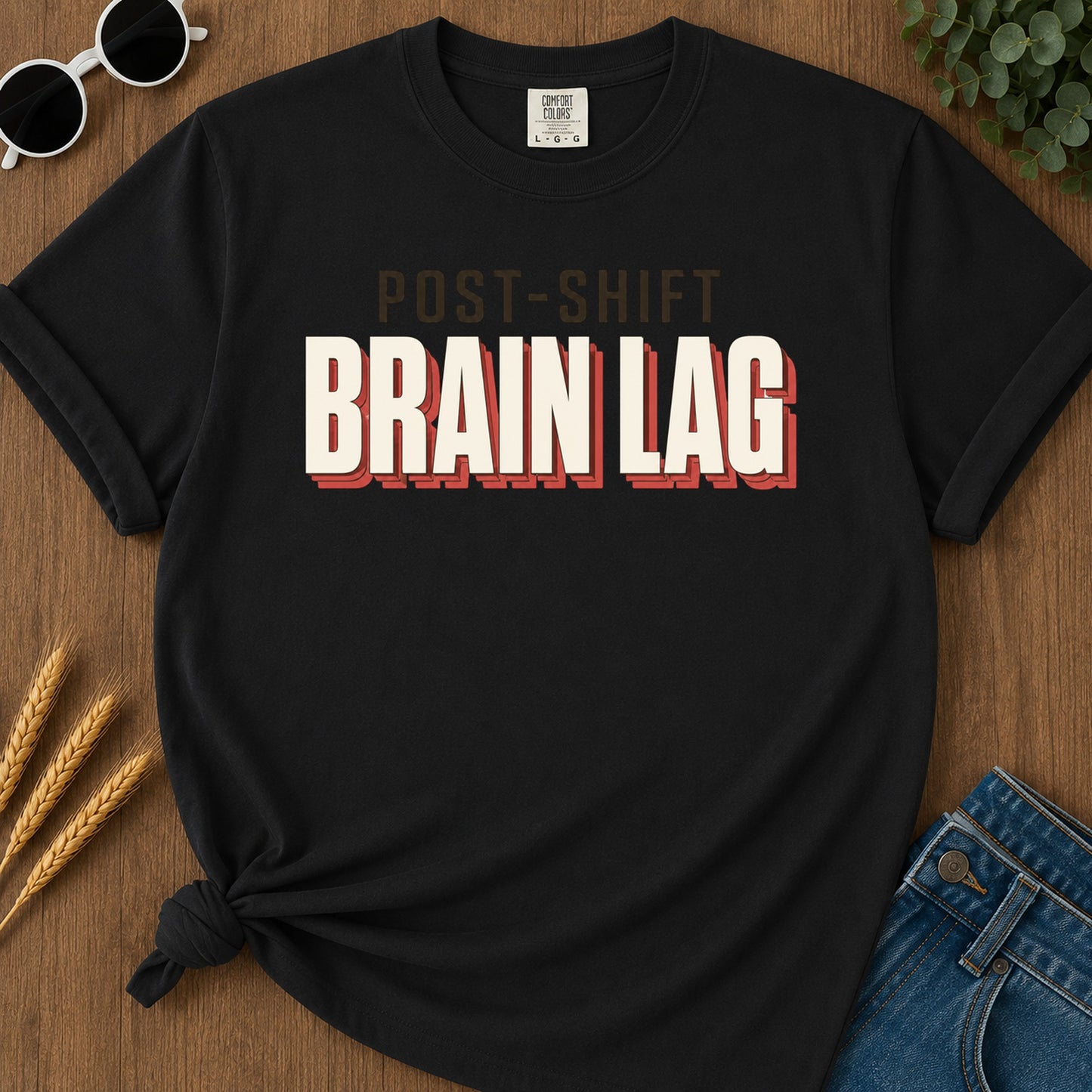 Post Shift Brainlag 2 T-Shirt - Black Mockup