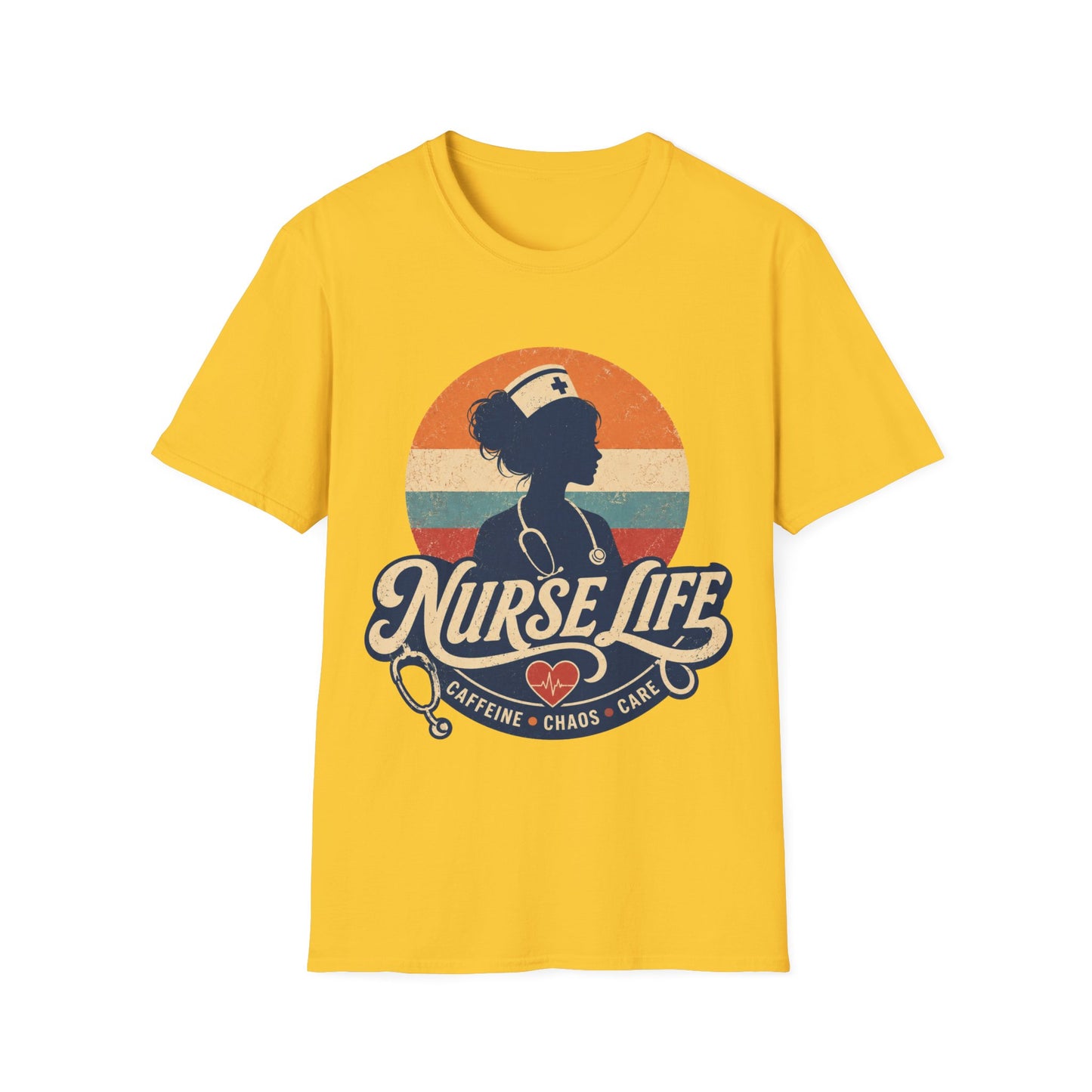 Nurse Life Caffeine Chaos Care T-shirt
