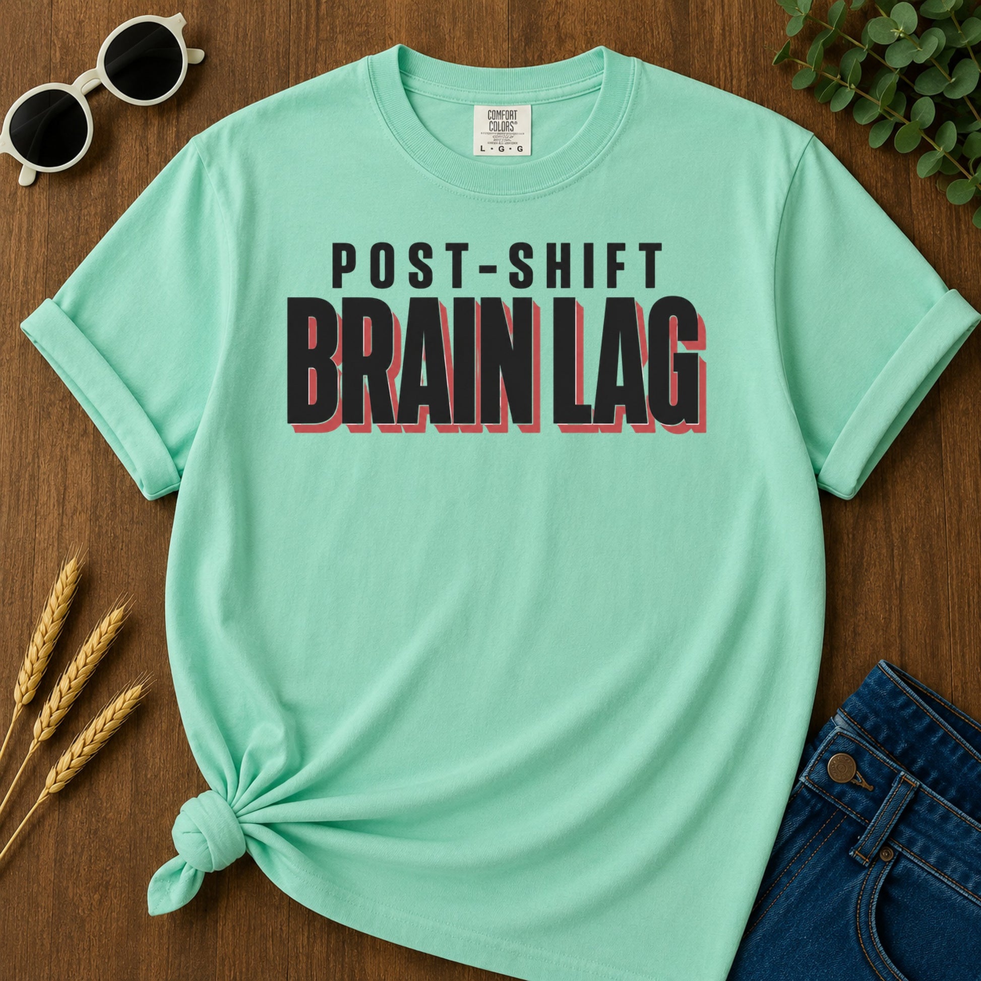 Post Shift Brainlag 3 T-Shirt - Island Reef Mockup