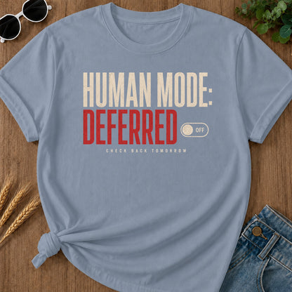 Human Mode Deferred 388 T-Shirt - Blue Jean Mockup