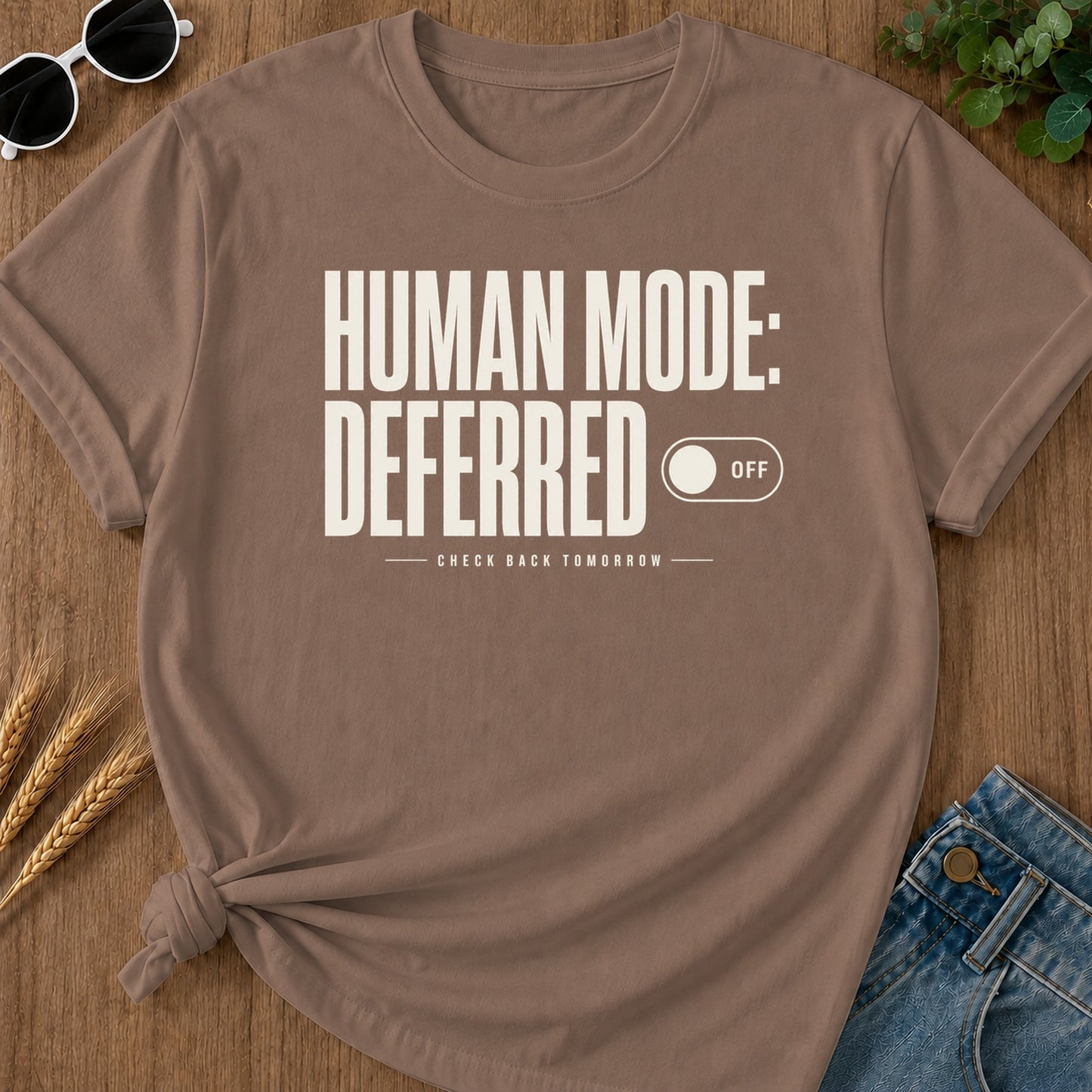 Human Mode Deferred 389 T-Shirt - Espresso Mockup