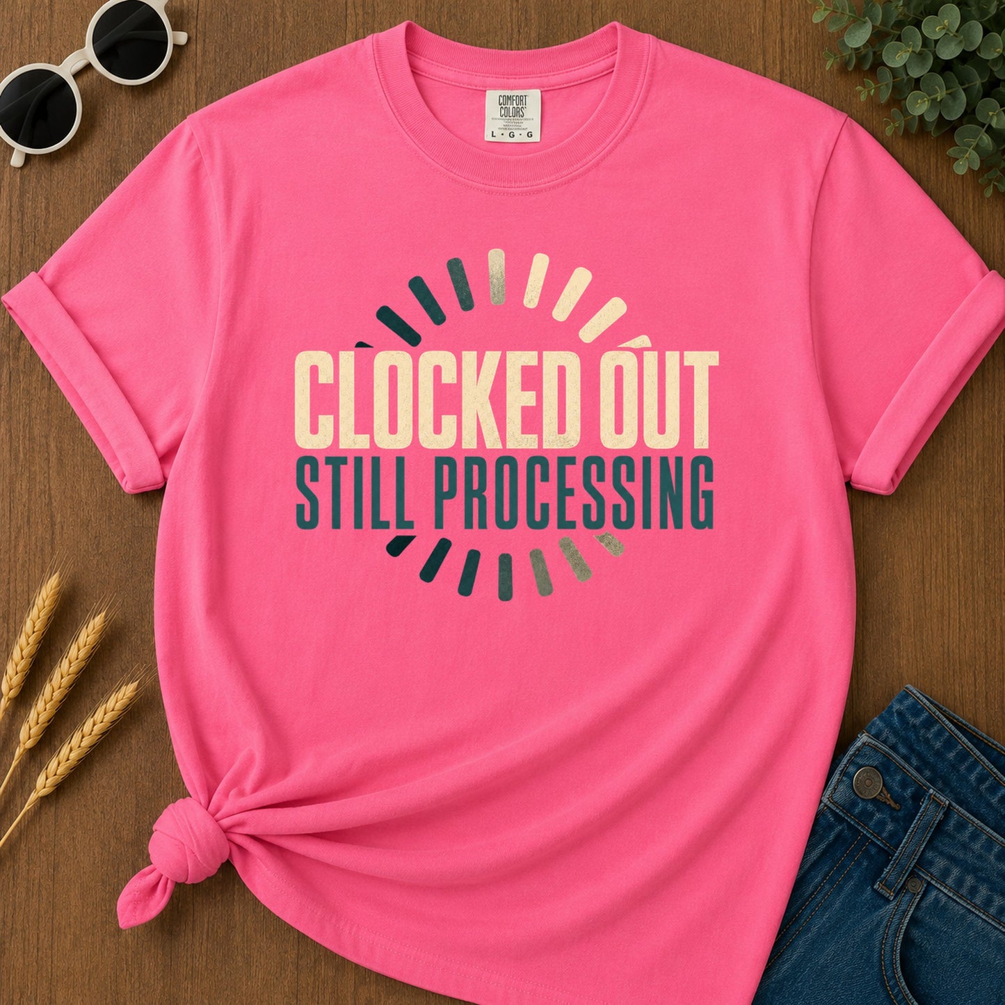 Clocked Processing 3 T-Shirt - Crunchberry Mockup