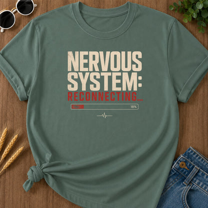 Nervous System Reconnecting 2 T-Shirt - Blue Spruce Mockup