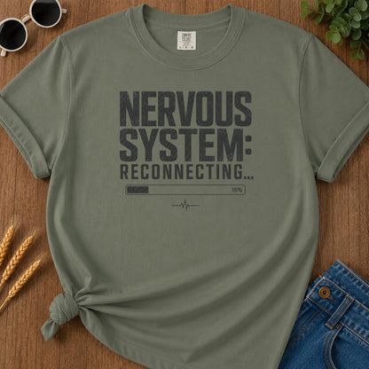 Nervous System Reconnecting 3 T-Shirt - Moss Mockup