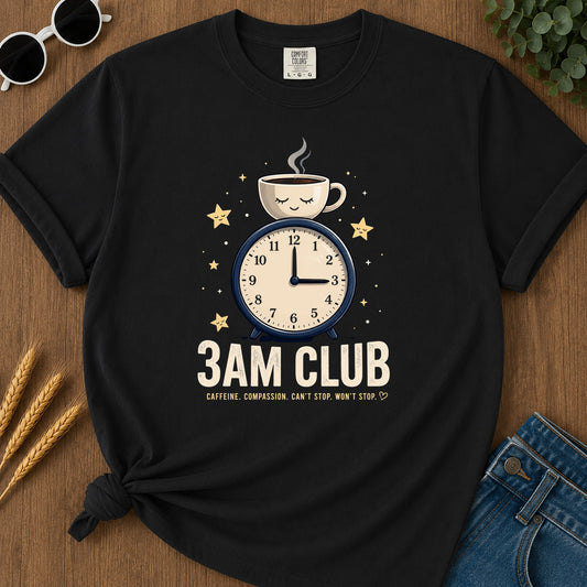 3am Club Caffeine Compassion T-Shirt - Black