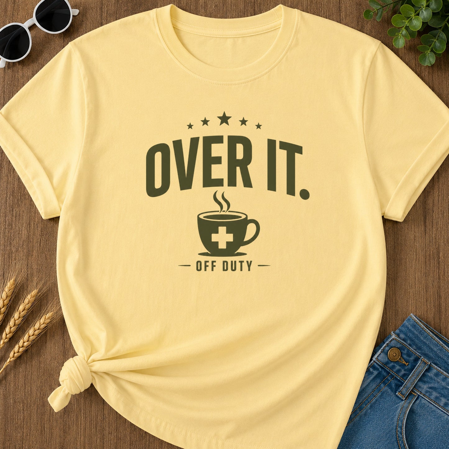 Over It 2 T-Shirt - Butter Mockup