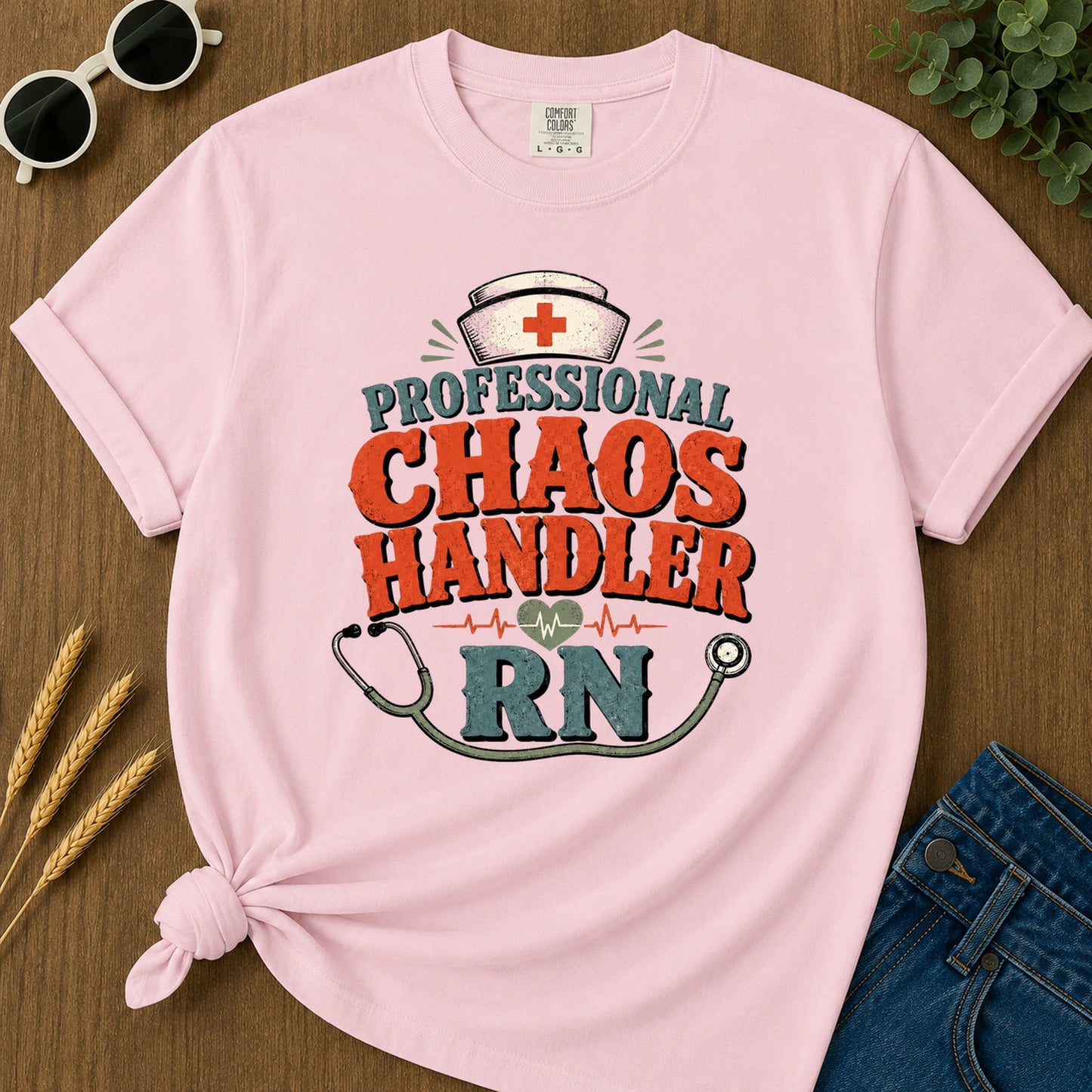 Professional Chaos Handler 2 T-Shirt - Blossom Mockup