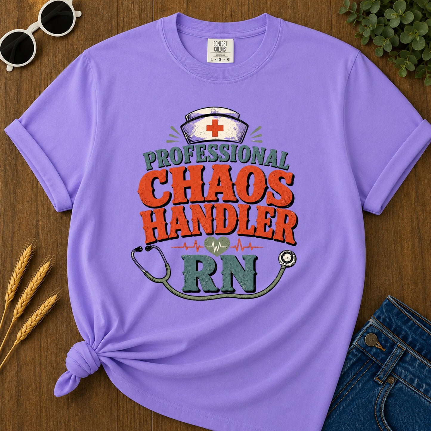 Professional Chaos Handler 2 T-Shirt - Violet Mockup
