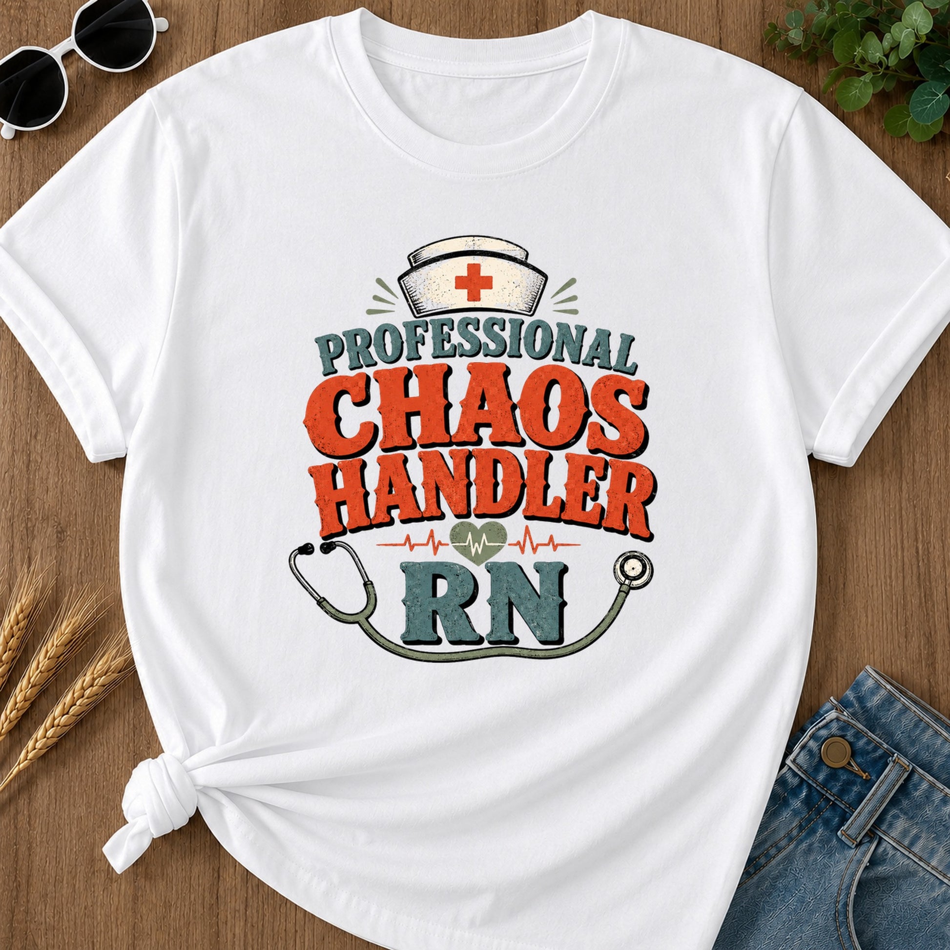 Professional Chaos Handler 2 T-Shirt - White Mockup