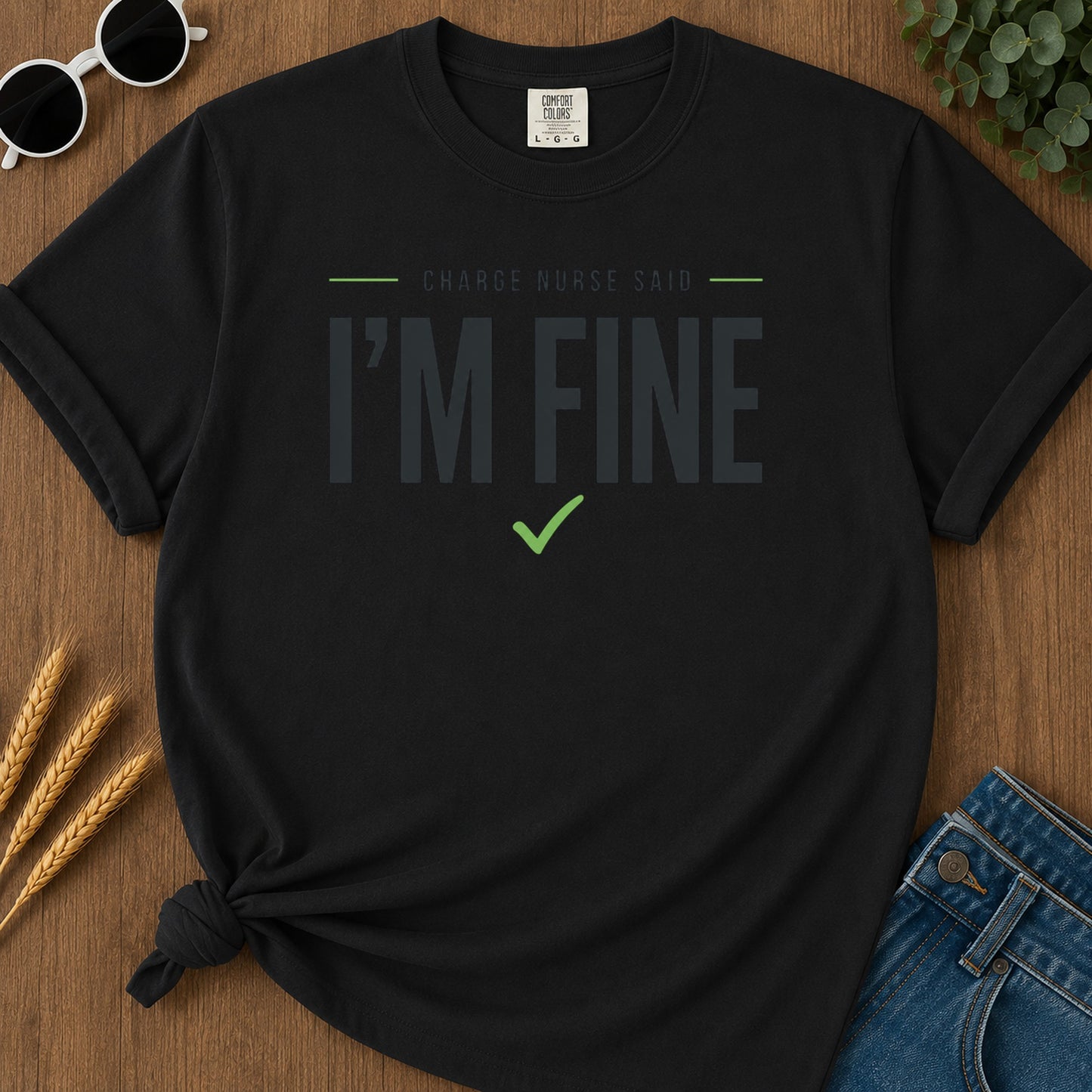 Fine Bold T-Shirt - Black Mockup