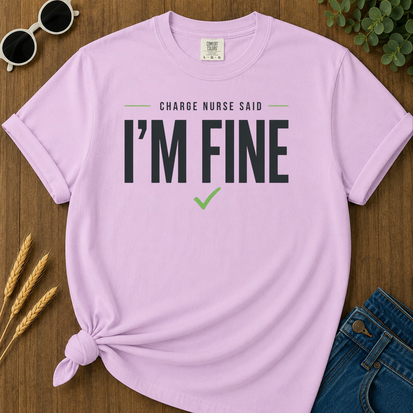 Fine Bold T-Shirt - Orchid Mockup
