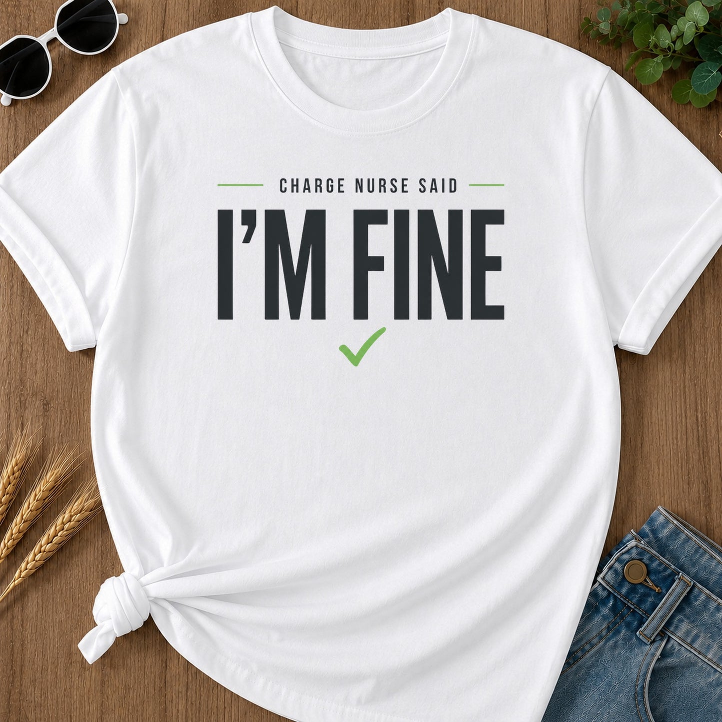 Fine Bold T-Shirt - White Mockup