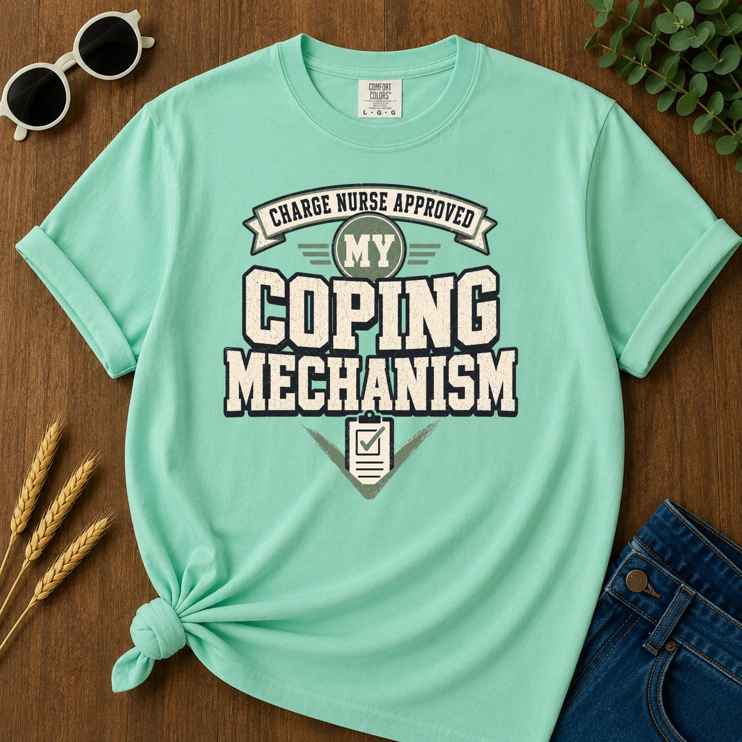Coping Mechanism T-Shirt - Island Reef Mockup