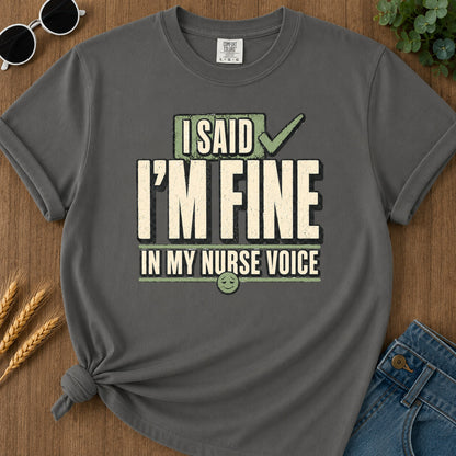 Nurse Voice T-Shirt - Pepper Mockup
