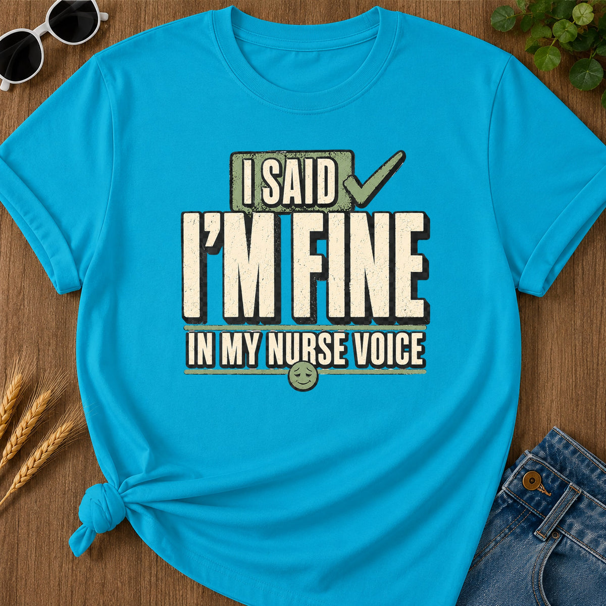 Nurse Voice T-Shirt - Sapphire Mockup
