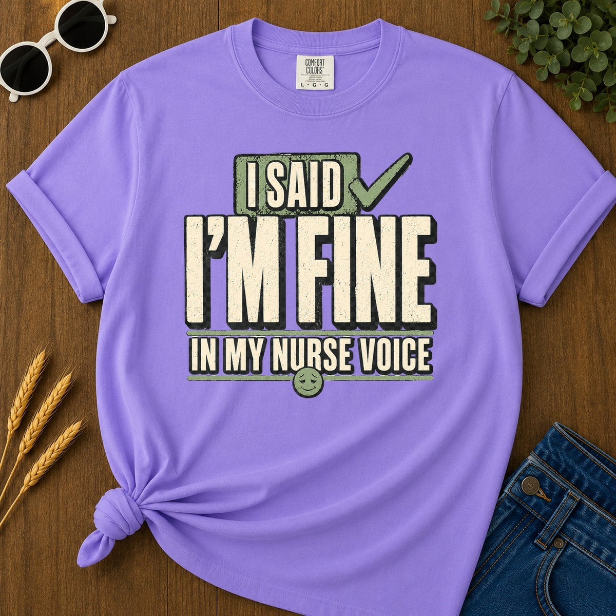 Nurse Voice T-Shirt - Violet Mockup