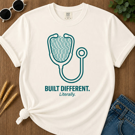 Built Different T-Shirt - Ivory Mockup