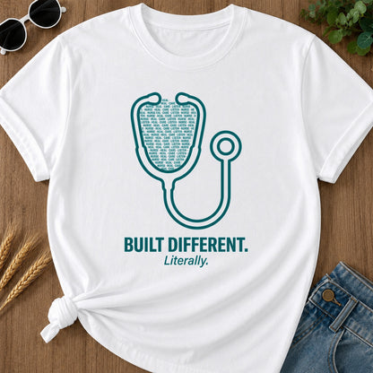 Built Different T-Shirt - White Mockup