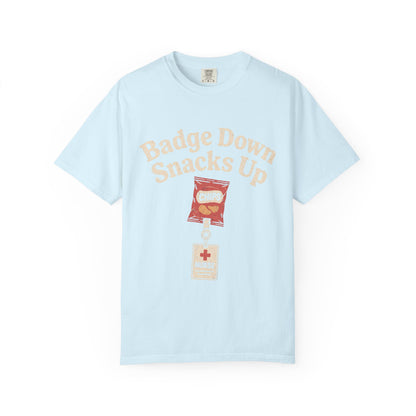 Badge Down Snacks Up