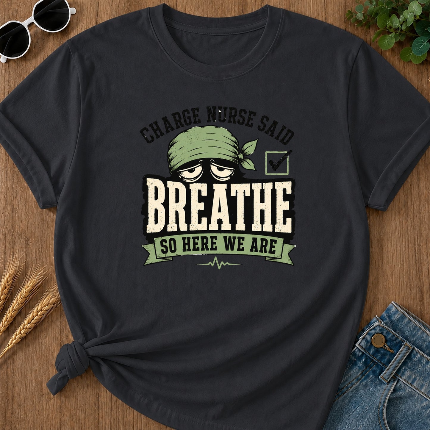 Breathe T-Shirt - Graphite Mockup