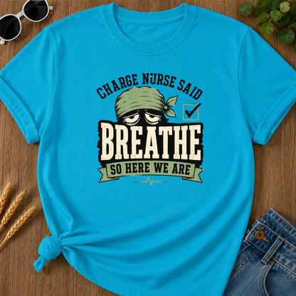 Breathe T-Shirt - Sapphire Mockup