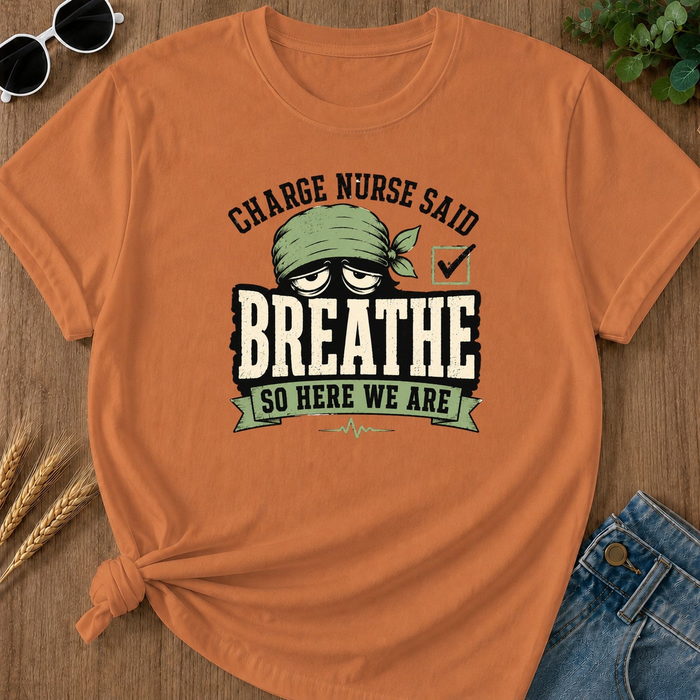 Breathe T-Shirt - Yam Mockup