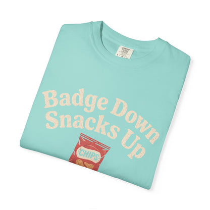 Badge Down Snacks Up