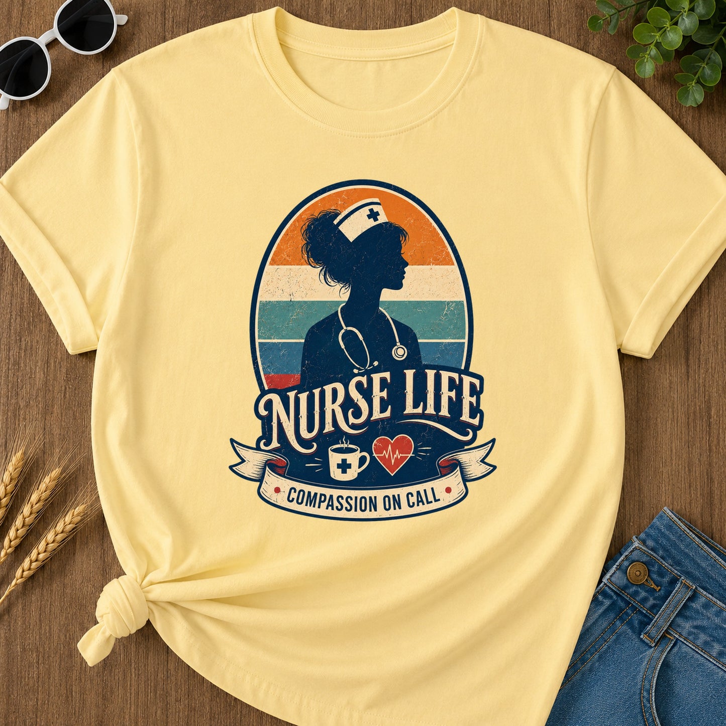 Compassion Call 2 T-Shirt - Butter Mockup