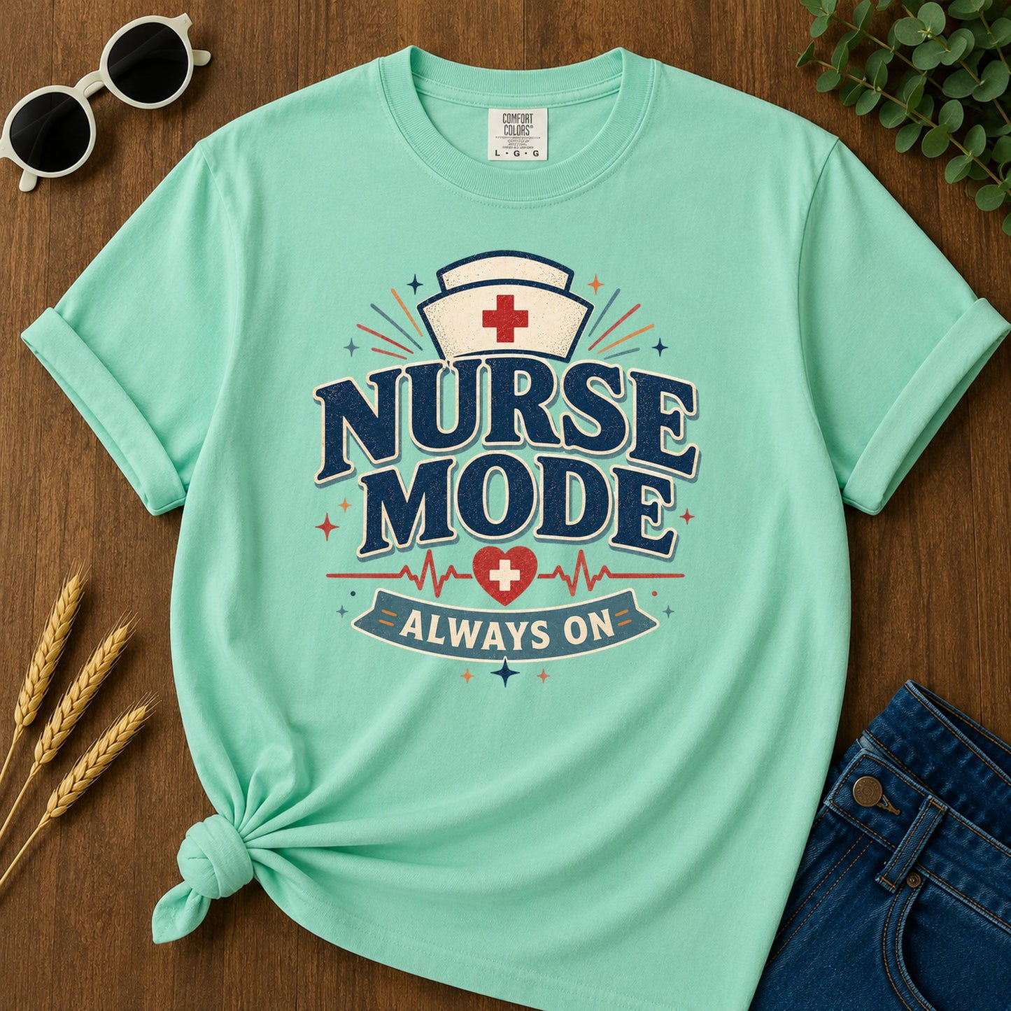Nurse Mode T-Shirt - Island Reef Mockup