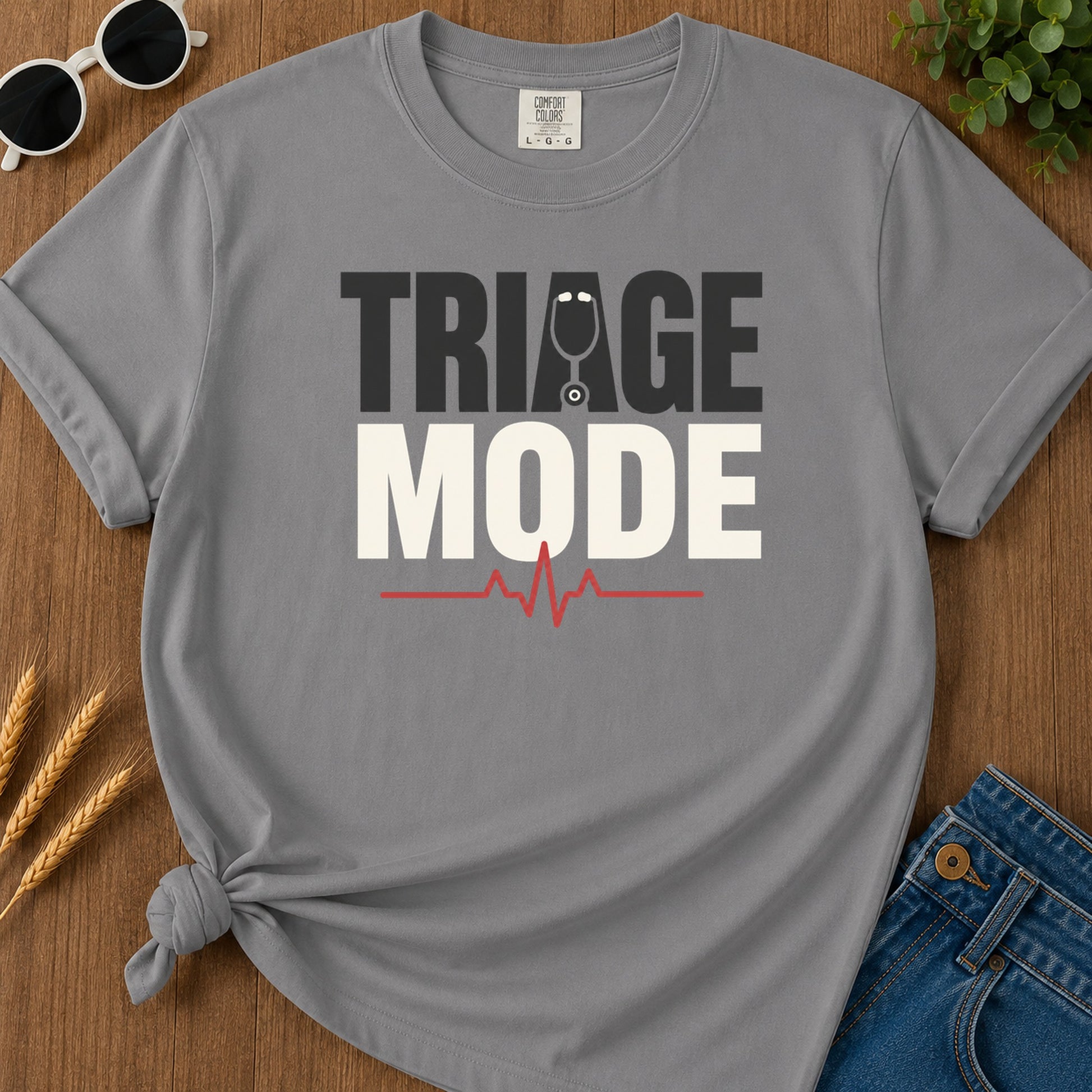 Triage Mode T-Shirt - Grey Mockup