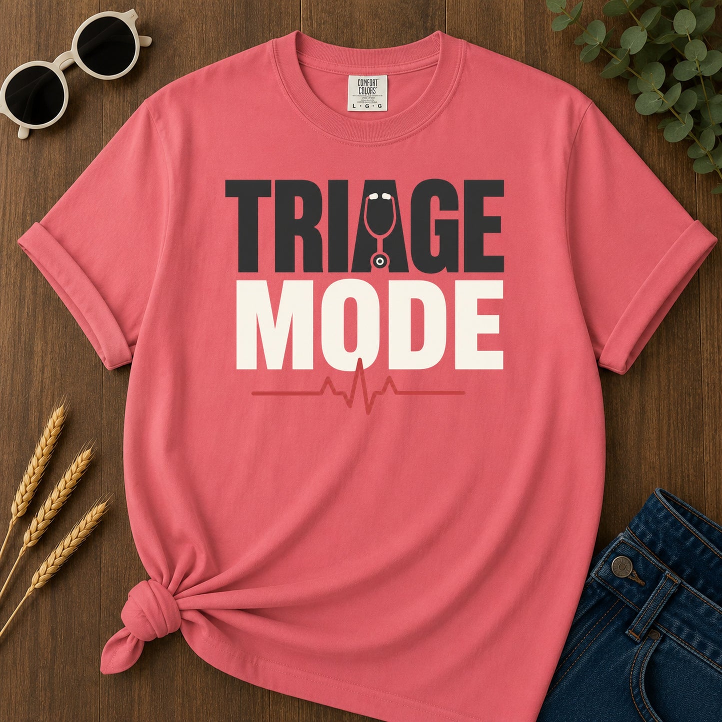Triage Mode T-Shirt - Watermelon Mockup
