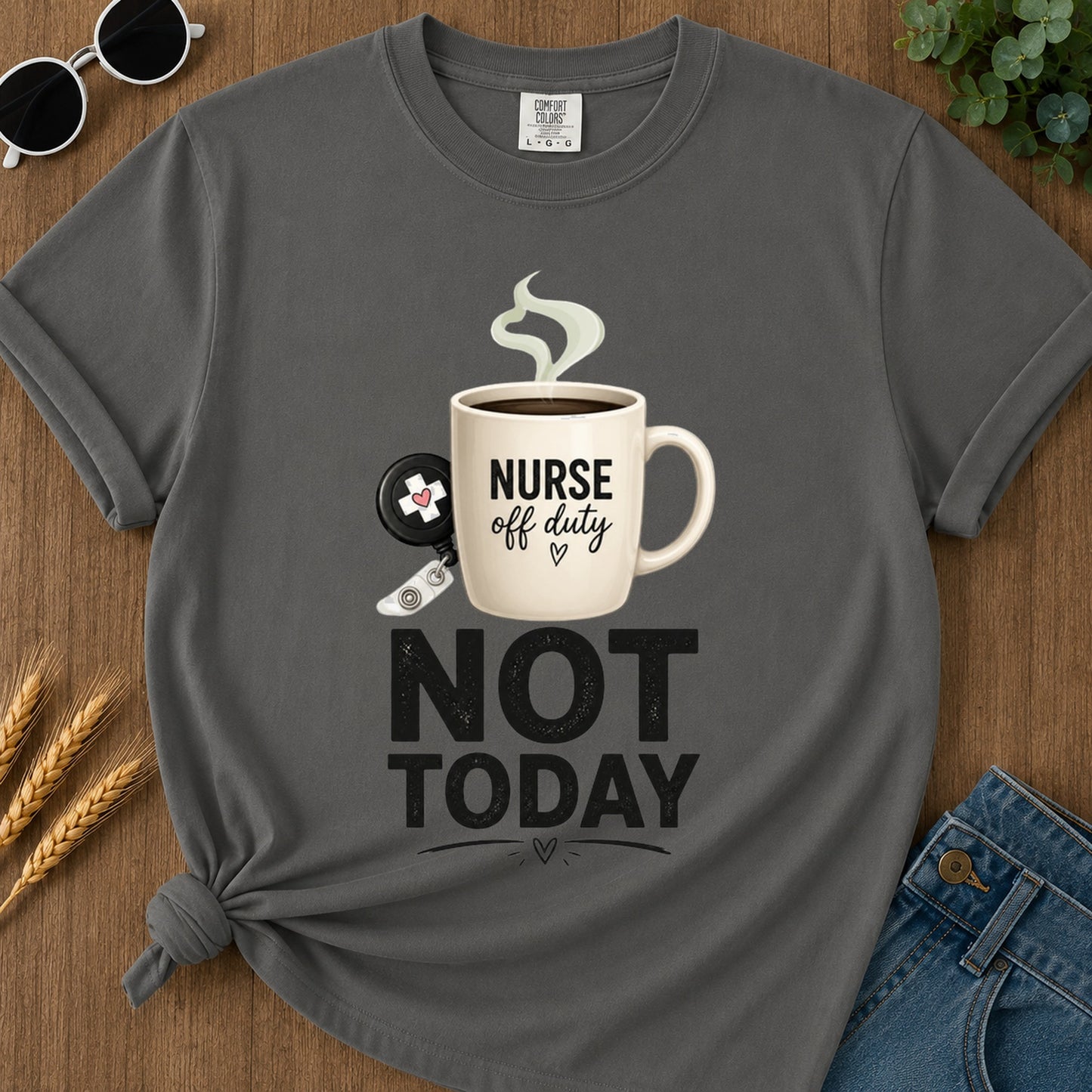 Not Today Mug T-Shirt - Pepper Mockup