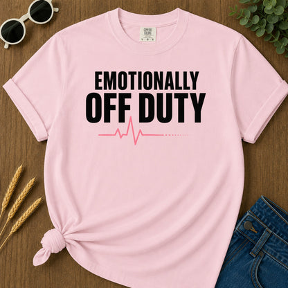 Emotionally Off Duty T-Shirt - Blossom Mockup