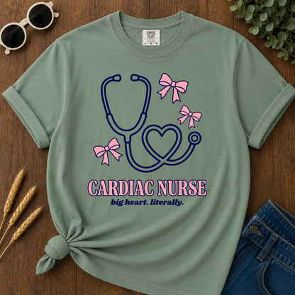 Cardiac Nurse T-Shirt - Light Green Mockup