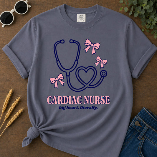 Cardiac Nurse T-Shirt - Navy Mockup