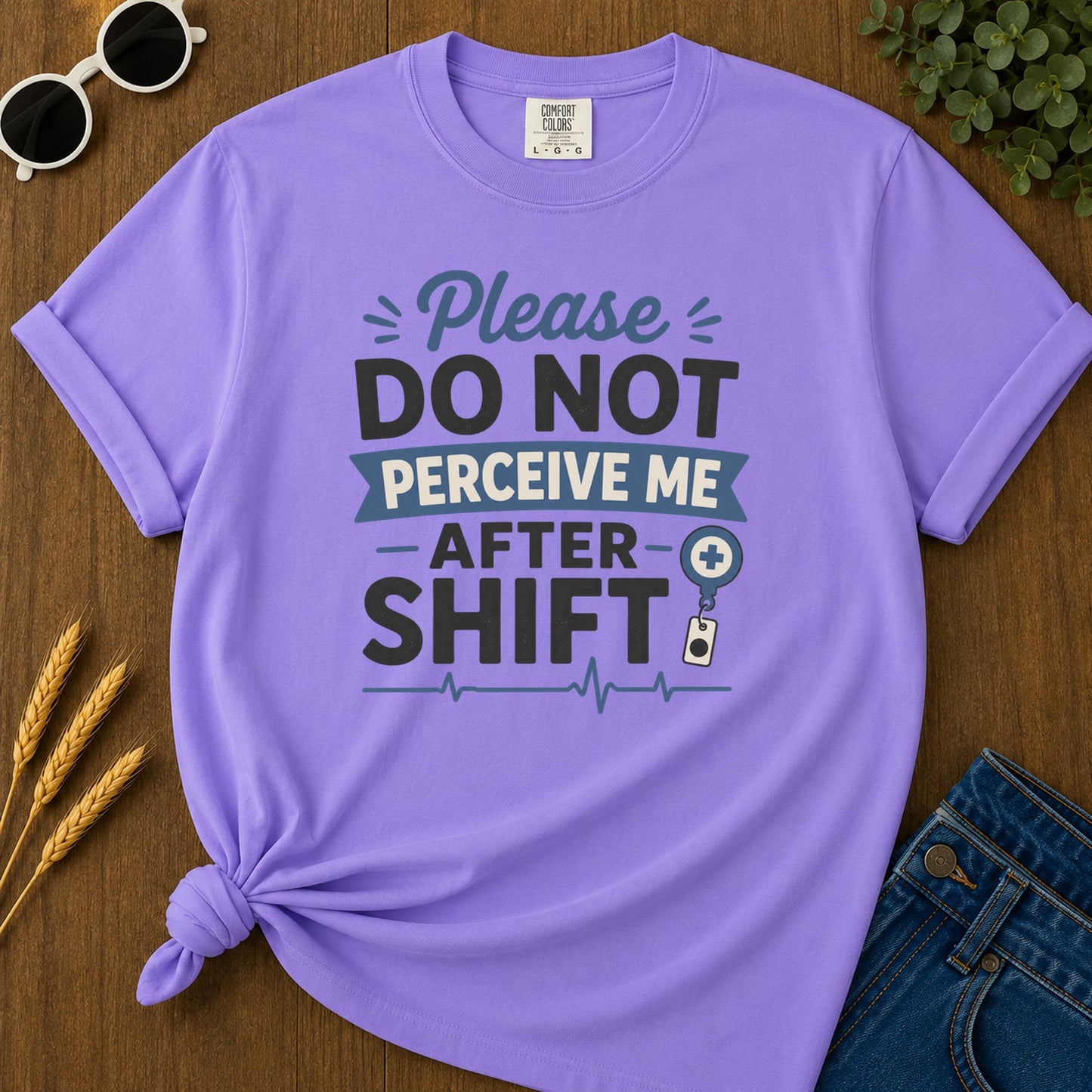Do Not Perceive T-Shirt - Violet Mockup