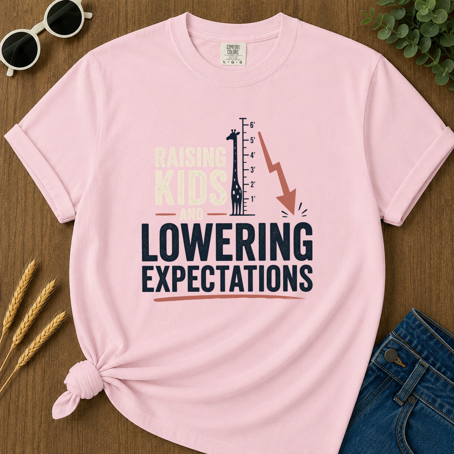 6 5 Raising 3 Me And Expectations T-Shirt - Blossom