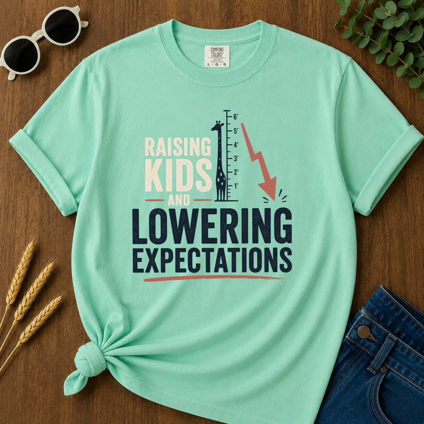 6 5 Raising 3 Me And Expectations T-Shirt - Island Reef