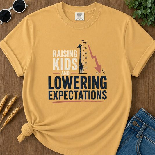 6 5 Raising 3 Me And Expectations T-Shirt - Mustard
