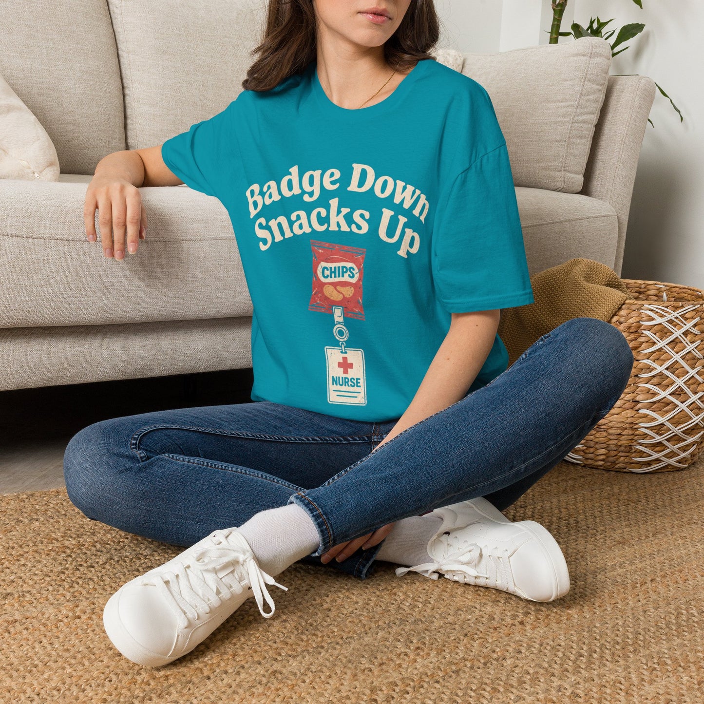Badge Down Snacks Up T-shirt