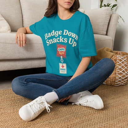 Badge Down Snacks Up T-shirt