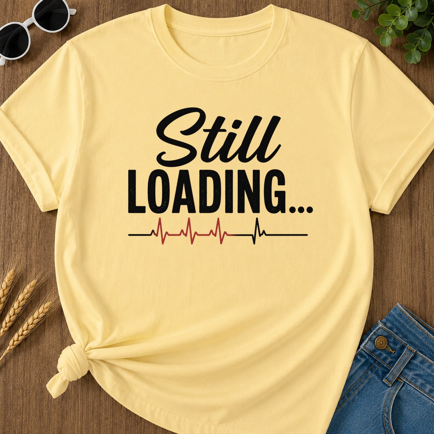 Still Loading T-Shirt - Butter Mockup