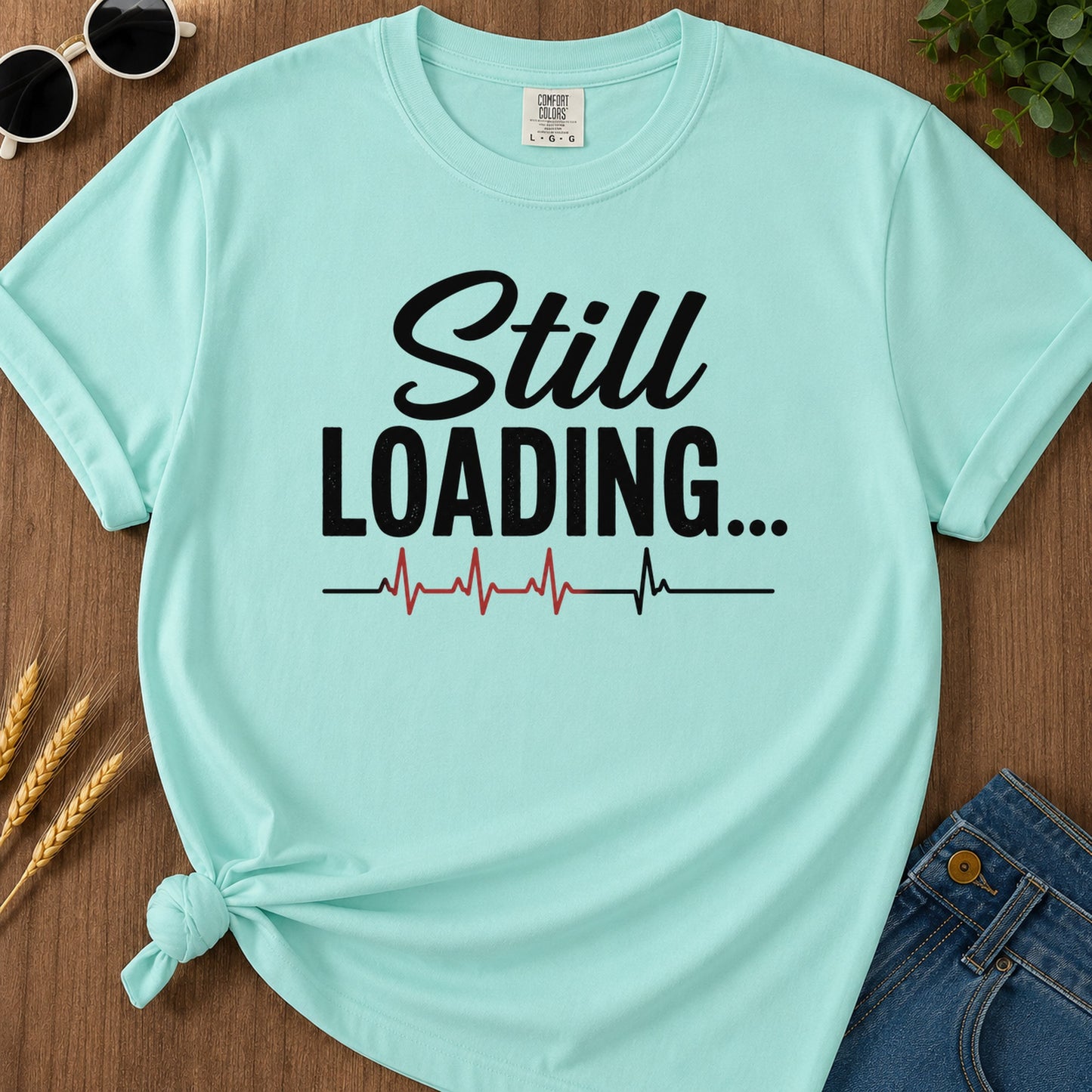 Still Loading T-Shirt - Chalky Mint Mockup