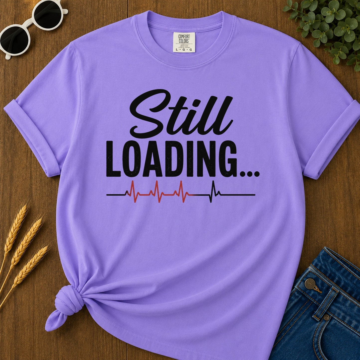 Still Loading T-Shirt - Violet Mockup