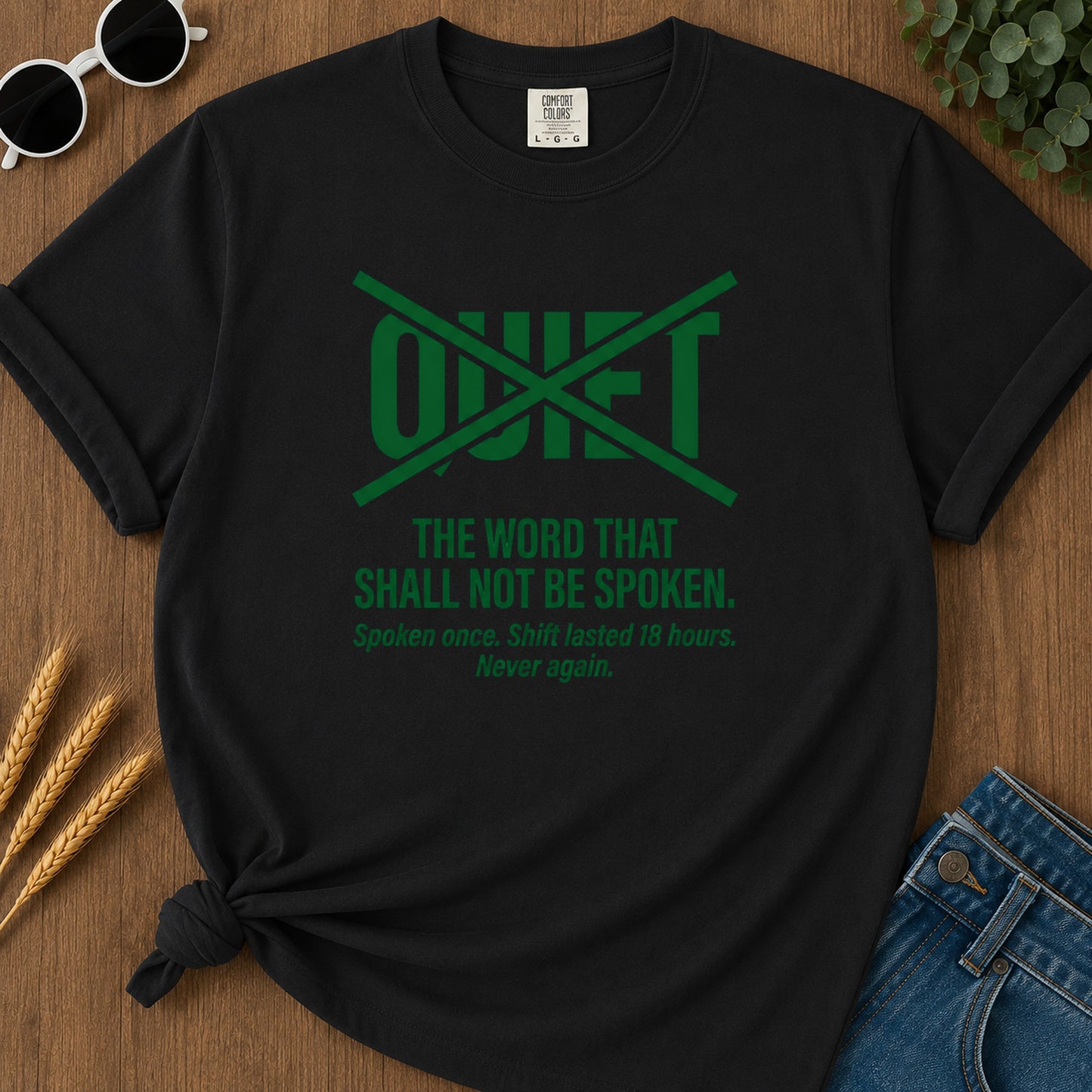 Quiet Forbidden T-Shirt - Black Mockup