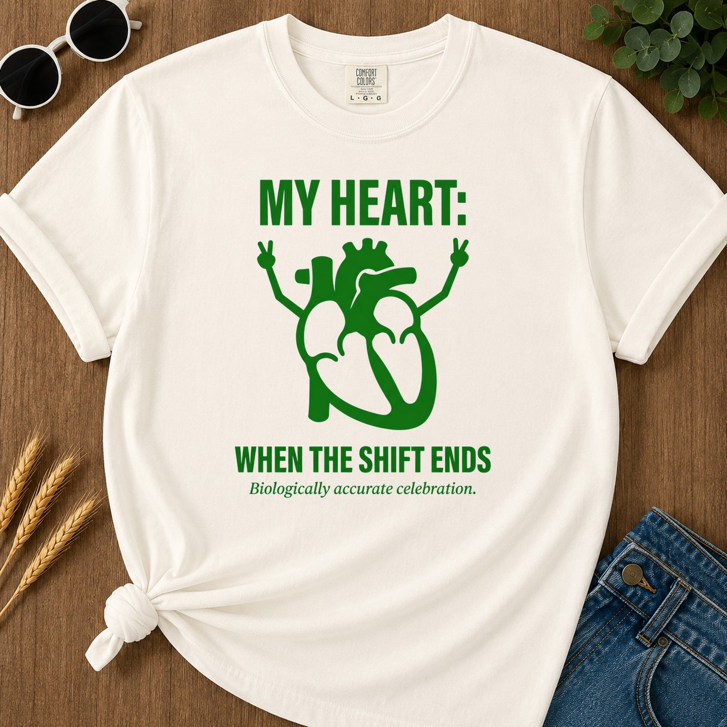 Shift Celebration T-Shirt - Ivory Mockup